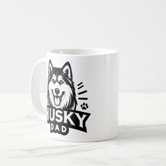 Sibirischer Geist: Die Vaterschaft als Husky-Vater Kaffeetasse (Vorderseite Links)