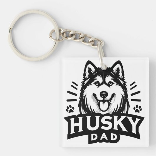 Sibirischer Geist: Die Vaterschaft als Husky-Vater Schlüsselanhänger (Vorderseite)
