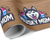 Sibirischer Geist nährt Liebe als Husky-Hund-Mama Geschenkpapier (Rolleneckpunkt)