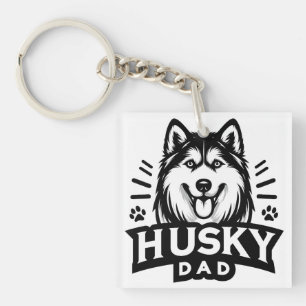 Sibirischer Geist: Vater zu werden als Husky-Vater Schlüsselanhänger