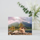 Sibirischer Husky am Lakeshore im Herbst - Sammeln Postkarte (Stehend Vorderseite)