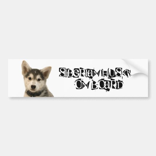 Sibirischer Husky an Bord Autoaufkleber (Vorne)