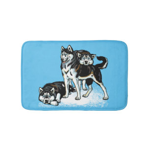 sibirischer Husky Badematte
