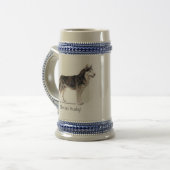 Sibirischer Husky! Bierglas (Vorderseite Links)