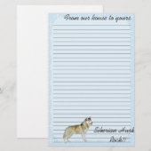 Sibirischer Husky - Blau mit weißem Briefpapier (Vorne/Hinten)