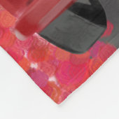 Sibirischer Husky-Fahrer mit Herz Fleecedecke (Ecke)