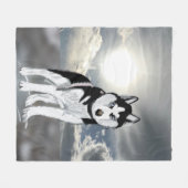 Sibirischer Husky Fleecedecke (Vorderseite (Horizontal))
