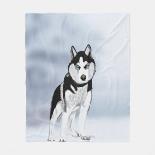 Sibirischer Husky Fleecedecke