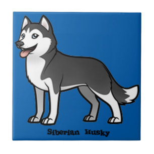 Sibirischer Husky Fliese