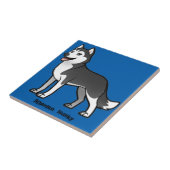 Sibirischer Husky Fliese (Seite)