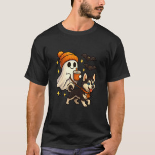 Sibirischer Husky Halloween-Geist gehender Husky H T-Shirt