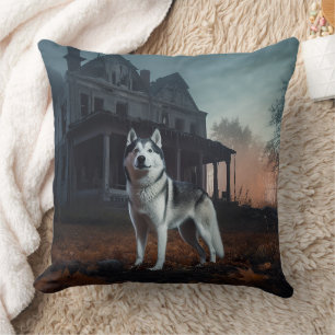 Sibirischer Husky Halloween Gruselig Kissen