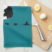 Sibirischer Husky Handtuch (Viertel Falte)