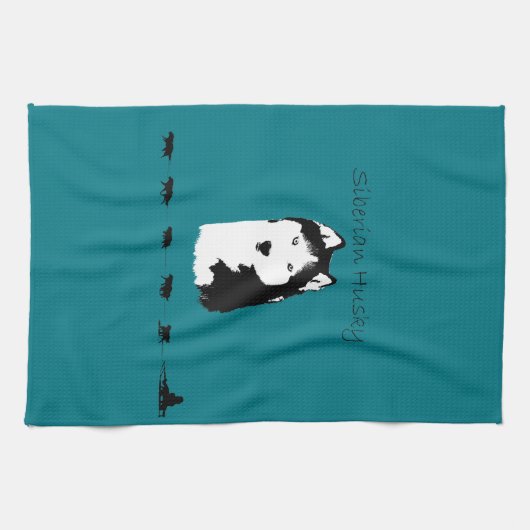 Sibirischer Husky Handtuch (Horizontal)