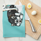 sibirischer Husky Handtuch (Viertel Falte)