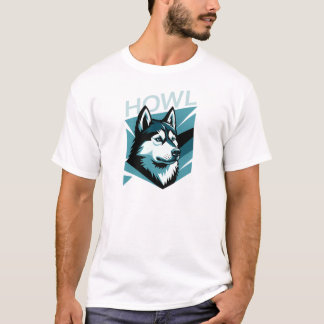 Sibirischer Husky HEULT – Arktischer Wolfshund T-Shirt