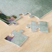 Sibirischer Husky-Hund auf Grün Puzzle (Seite)