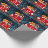 Sibirischer Husky-Hund Autofahrer Beängstigendes H Geschenkpapier (Ecke)