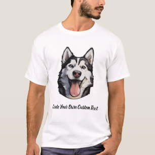 Sibirischer Husky Hund Erstellen Sie Ihren eigenen T-Shirt