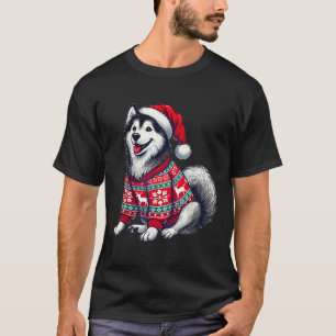 Sibirischer Husky Hund hässlicher Pullover Weihnac