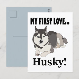 Sibirischer Husky Hund Haustier Sibirischer Husky Postkarte