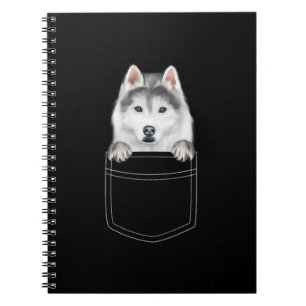 Sibirischer Husky-Hund in Pocket  Funny Dog Lover  Notizblock