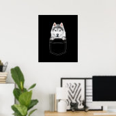 Sibirischer Husky-Hund in Pocket |Funny Dog Lover  Poster (Heimbüro)