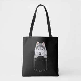 Sibirischer Husky-Hund in Pocket Funny Dog Lover Tasche