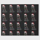 Sibirischer Husky Hund Lights Weihnachtsmatching F Geschenkpapier (Flach)