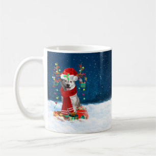 Sibirischer Husky-Hund mit Weihnachtsgeschenken Kaffeetasse