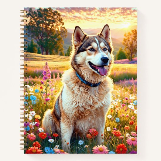 Sibirischer Husky Hund   Notizblock (Vorderseite)