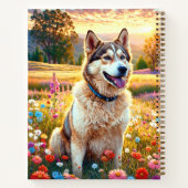 Sibirischer Husky Hund   Notizblock (Rückseite)
