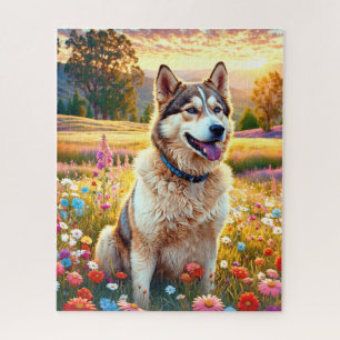 Sibirischer Husky Hund   Puzzle