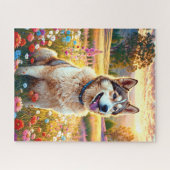 Sibirischer Husky Hund   Puzzle (Horizontal)