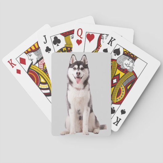 Sibirischer Husky Hund Spielkarten (Rückseite)