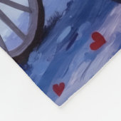 Sibirischer Husky Hund Valentinstag Fleecedecke (Ecke)