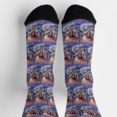 Sibirischer Husky Hund Valentinstag Socken (Oben)