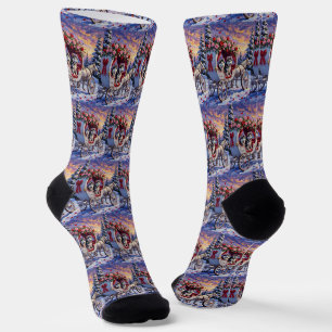 Sibirischer Husky Hund Valentinstag Socken
