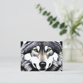 Sibirischer Husky Hund Visitenkarte (Stehend Vorderseite)