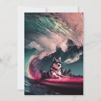 Sibirischer Husky-Hunde-Tage Sommergrusskarten Dankeskarte
