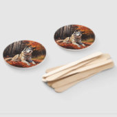 Sibirischer Husky im Herbstausfall Inspiriert Fächer (Non-assembled)