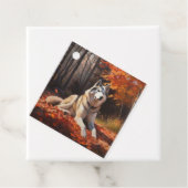 Sibirischer Husky im Herbstausfall Inspiriert Geschenkanhänger (Beispiel)