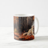 Sibirischer Husky im Herbstausfall Inspiriert Kaffeetasse (VorderseiteRechts)