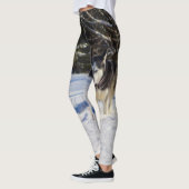 Sibirischer Husky im Schnee Leggings (Links)