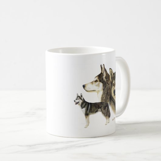 Sibirischer Husky Kaffeetasse (VorderseiteRechts)