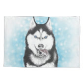 Sibirischer Husky Kissenbezug (Rückseite)