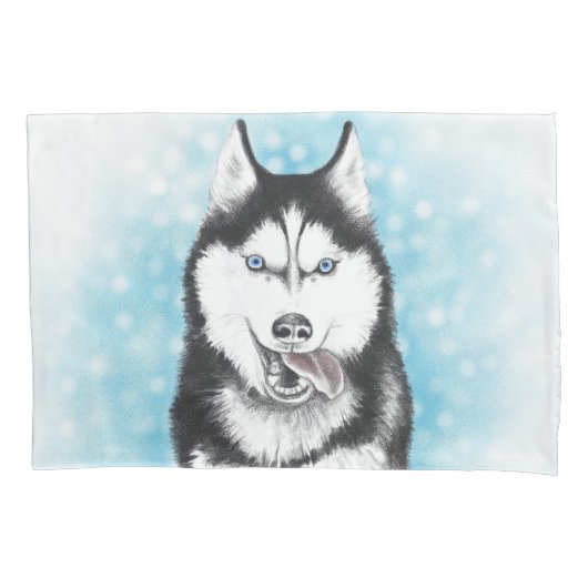 Sibirischer Husky Kissenbezug (Vorderseite)