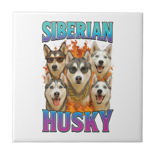 Sibirischer Husky-Kopie Fliese