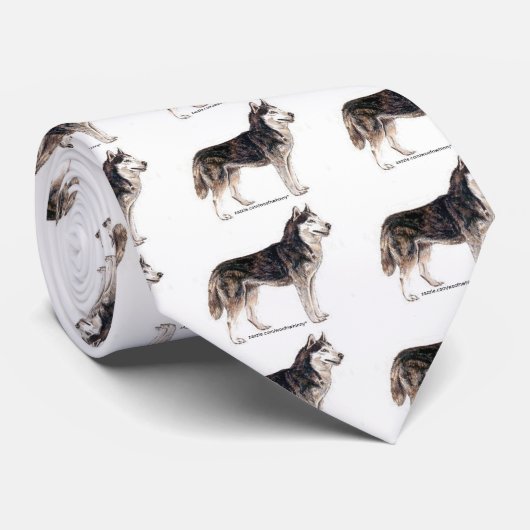 Sibirischer Husky! Krawatte (Gerollt)