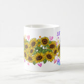 Sibirischer Husky Lover Sonnenblumenlehrer Kaffeetasse (Mittel)